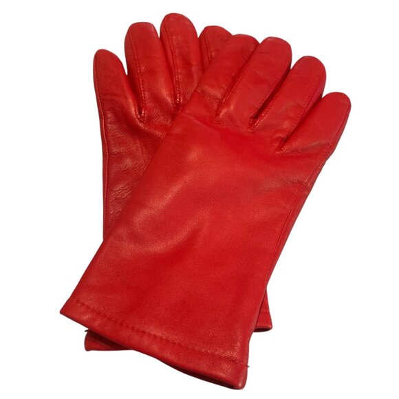 Preston & York Red Leather Women's Gloves With Black Lining Size S Capsule - Picture 1 of 7